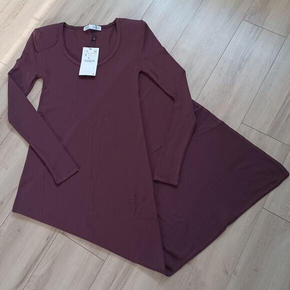 NWT Zara Bodycon Maxi Dress Spiced Apple S - Picture 2 of 11